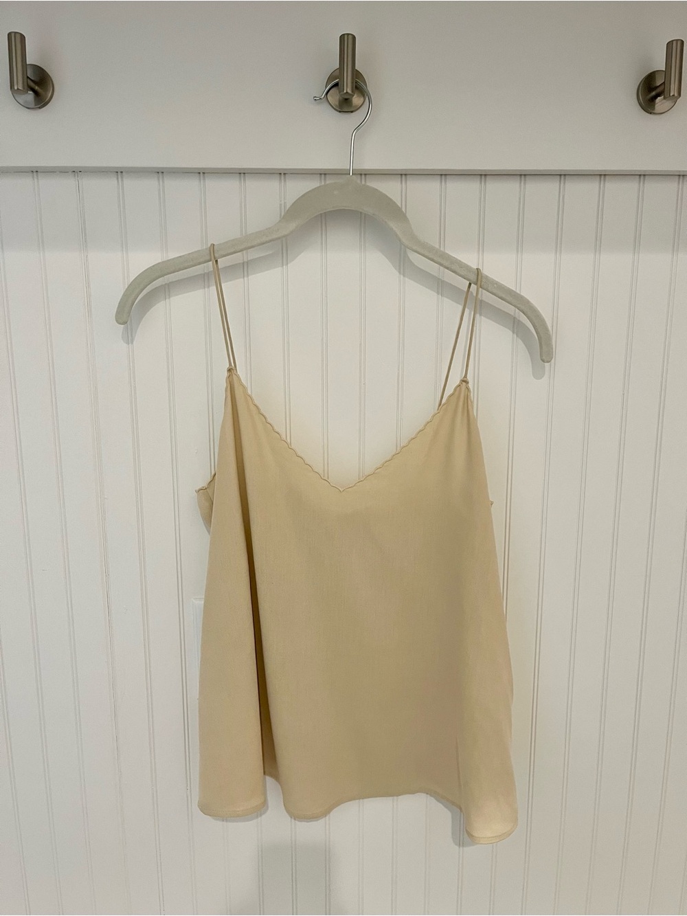 Sezane Cream Adriano V-Neck Cami
